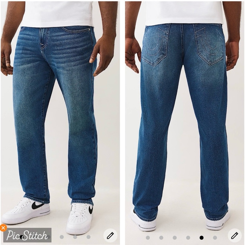 NWT True Religion Men's Relaxed Blue Jeans